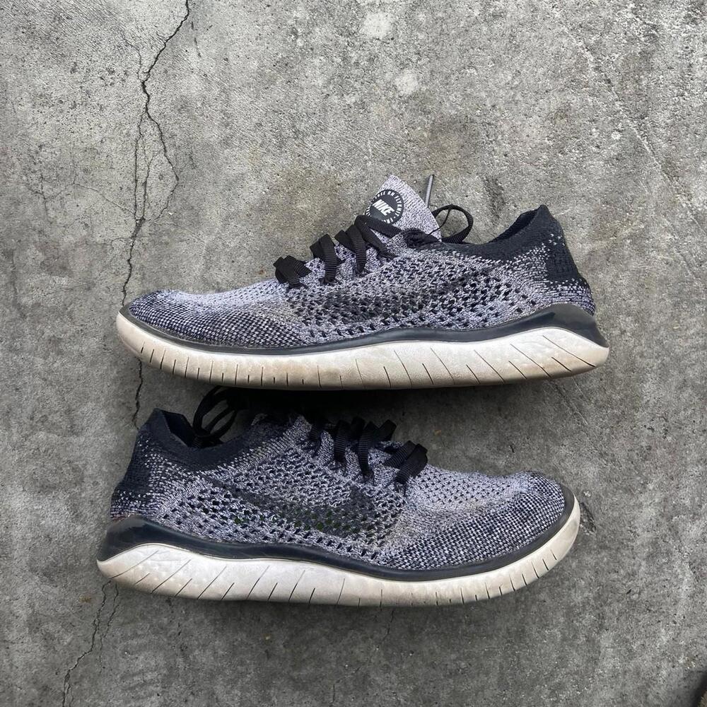 Nike Women’s Grey and Black Flyknit Running Shoes